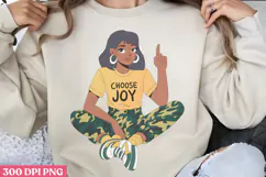 Empowering Black Girl Clipart PNG Product Image 1