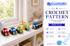 Car Plane and Truck Crochet Toy Pattern PDF Product Image 6