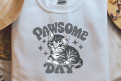 Vintage Funny Sarcastic Animal Pawsome Day PNG Product Image 1