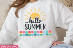 Hello Summer PNG, Vintage Summer Sublimation PNG Product Image 1