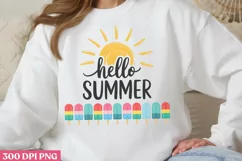 Hello Summer PNG, Vintage Summer Sublimation PNG Product Image 1