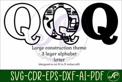 Construction Large Q wall Letter 3 layer sign Product Image 2