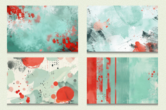 Mint &amp; Red Mixed Media Cutting Boards sublimation Design Product Image 2