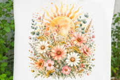 Boho Floral Sun Wildflower Sublimation SVG Product Image 3