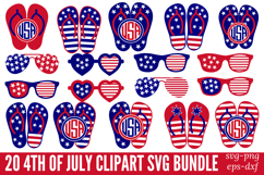 4th of July Vector Bundle Glass and Sandal Product Image 1