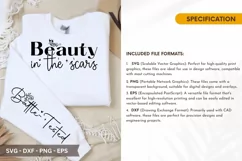 Beauty In The Scars SVG -Strong Woman Sleeve T shirt Design Product Image 2