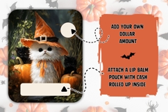 Art Halloween Cat Money Card, Printable Halloween Design Product Image 2
