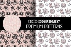 Boho Daisy Flowers Doodle Patterns Product Image 3