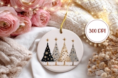 Boho Christmas Ornament, Christmas Tree Ornament Print Product Image 2