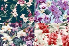Boho Orchid Seamless Patterns - 300DPI Product Image 2