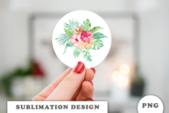 Watercolor Tropical Flowers Bouquet png Product Image 2