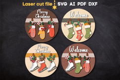 Christmas Signs Bundle SVG laser cut file for Glowforge Product Image 2
