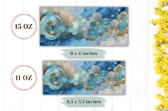 Sky Mug Wrap Design, Glitter Clouds Mug Sublimation Product Image 2