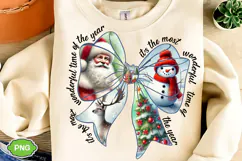 It's The Most Wonderful Time Of The Year PNG, Christmas Bow Product Image 3