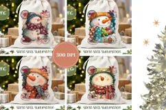 Christmas Snowman Santa Sack, Kids Santa Sack Designs Product Image 2