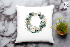 Eucalyptus Greenery Floral Wreath Clipart Sublimation PNG Product Image 3