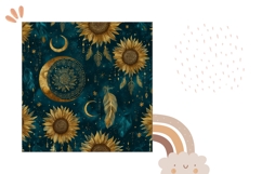 Cartoon Sunflower Pillow Case, Celestial Pillow Template Product Image 2