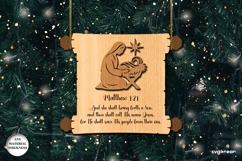 Nativity Scroll Ornament Laser Cut | Glowforge | SVG Product Image 1