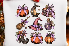 Pretty Little Coven Cuties PNG, Cute Witchy Pumpkin Hallowee Product Image 2