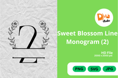 Simple Blossom Line Monogram Product Image 1