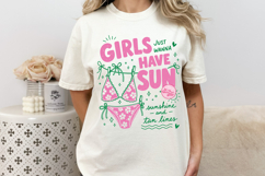 Girls Just Wanna Have Sun PNG, Coastal Summer Sublimation Product Image 2