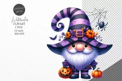 Halloween clipart, Halloween gnome clipart, Gnome clipart Product Image 1