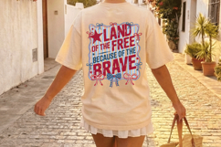 Land of the free because of the brave PNG T-Shirt|4th of Jul Product Image 2