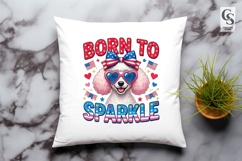Stars Stripes &amp; Highland Vibes Highland Cow Sublimation PNG Product Image 2