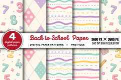 Back To School Paper Pattern PNG Product Image 1