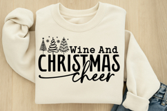 Wine And Christmas Cheer Svg Product Image 2