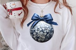 Blue Christmas Ornaments Clipart, Christmas PNG Product Image 2