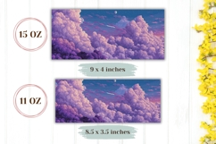 Pixel Art Mug Wrap, Sunset Sky Mug Design, Sky Mug Product Image 2