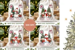 Cartoon Christmas Mice Santa Sack, Christmas Santa Sack PNG Product Image 2