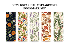 Cozy Colorful Botanical Bookmark Set,Cute Cottagecore Book Product Image 2