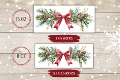 Christmas Tree Branch Mug Design, Ribbon Mug Template Product Image 2