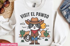 Visit El Pawso PNG, Funny Cat Sublimation PNG Product Image 3