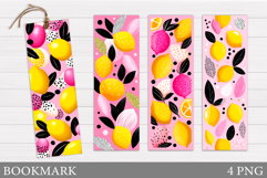 Lemons Bookmark Design. Lemons Sublimation Product Image 1