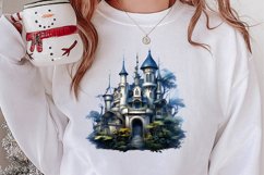 Blue Christmas Watercolor Clipart, Blue Christmas Sublimatio Product Image 2