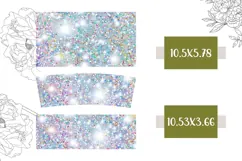 White Tumbler Template, Glitter 40 Oz Tumbler Print Product Image 2