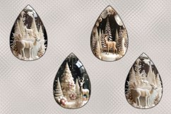 Hanging Earrings I 8 Christmas Designs with a Deer, PNG Product Image 3