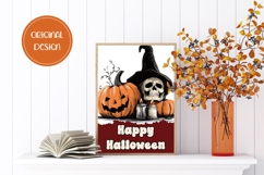 Happy Halloween Greeting Card, Cartoon Halloween Poster Product Image 2