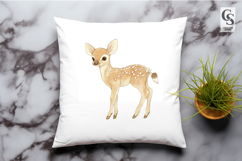 Cute Baby Deer Watercolor Clipart Sublimation PNG Product Image 2