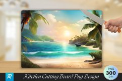 Beach Cutting Board Sublimation Design Product Image 1