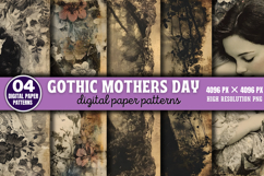 Gothic Mothers Day Digital Paper Bundle PNG Product Image 3