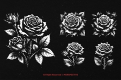 10 Bundle Dark Art Rose Flower Thorns Gothic Horror Tattoo Product Image 3