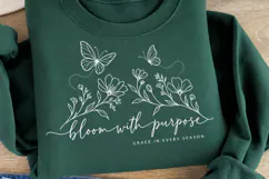 Rooted in Grace Floral Christian PNG, Faith Hope Bloom Chris Product Image 2