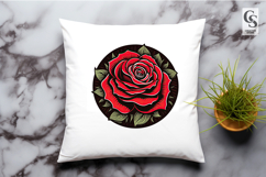 Gothic Red Rose Tattoo Clipart Sublimation PNG Product Image 2