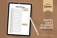 Pastel Cute Daily Planner Template | Editable Canva Planner Product Image 2