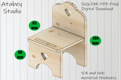 kid chair bed set svg plywood Glowforge cut file for child Product Image 2
