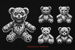 10 Bundle Dark Art Bear Doll Gothic Horror Grizzly Beast Product Image 3